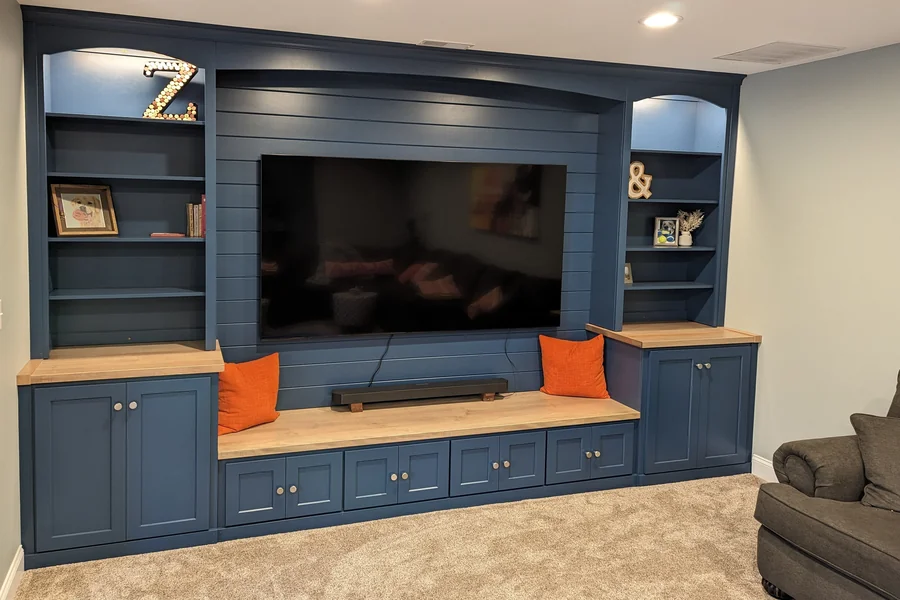 Built in Entertainment Center With Fireplace